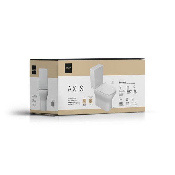 Kit Completo Deca Bacia com Caixa Acoplada Axis - Branco